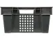 Ящик пластиковый перфорированный, 600x400x200 мм, 48 л, черный [102-1]