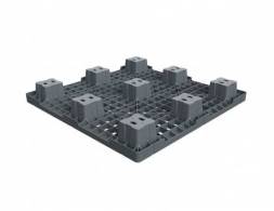 Паллет (поддон) пластиковый перфорированный вкладываемый, 1100х1100х140 мм, серый [02.118.91]