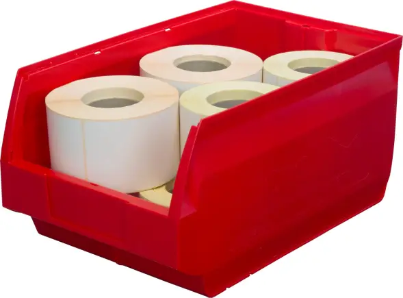 Ящик (лоток) пластиковый сплошной, 500x310x250 мм, 38.75 л, красный [5006]