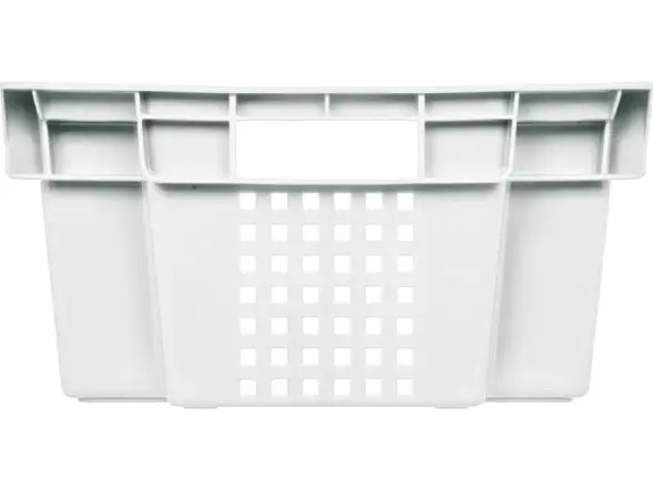 Ящик пластиковый морозостойкий перфорированный, 600x400x200 мм, 48 л, белый [102-1]