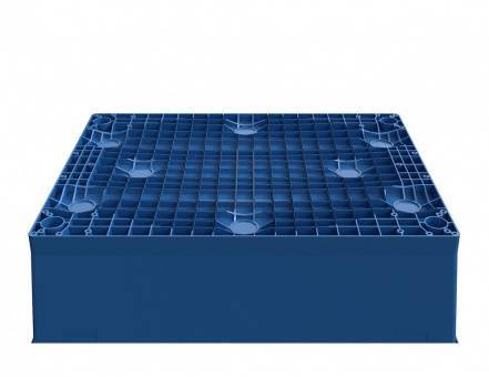 Контейнер пластиковый вкладываемый с усиленным дном INSTORE, 800х600х320 мм, синий [KVR 8634]