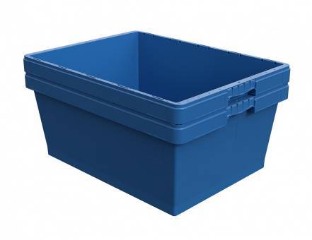 Контейнер пластиковый вкладываемый с усиленным дном INSTORE, 800х600х320 мм, синий [KVR 8634]