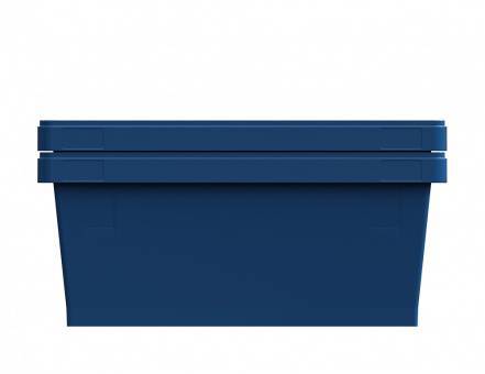 Контейнер пластиковый вкладываемый с усиленным дном INSTORE, 800х600х320 мм, синий [KVR 8634]