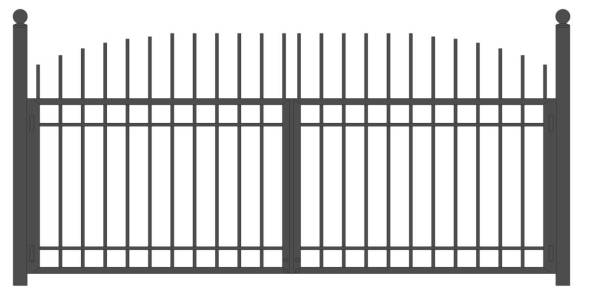 Распашные металлические ворота РВ-4, 4000x2000 мм