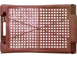 Ящик пластиковый перфорированный, 600x400x200 мм, 48 л, красный [102-У]