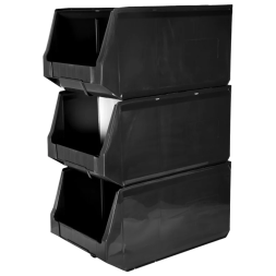 Складской лоток для метизов, мелочей и деталей Logic Store®, 500х300х250 мм, черный [12.407]