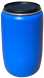 Бочка пластиковая с крышкой и металлическим обручем, 227 л, синий [22010006]