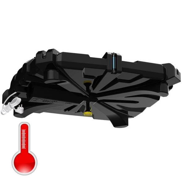 Бак пластиковый для летнего душа РОСА-2 110 л с подогревом и уровнемером, черный [DRSR2110S112]