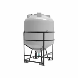 Емкость ЦКТ 5000 л с патрубком 110мм с фланцем под плотность до 1,2 г/см3 белая в обрешетке