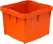 Ящик пластиковый перфорированный, 390x365x295 мм, 28 л, оранжевый [305 м]