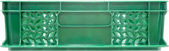 Ящик пластиковый перфорированный, 600x400x120 мм, 22 л, зеленый [704.02.02 м]