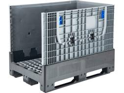 Многофункциональный контейнер разборный сплошной на 3-х полозьях с двумя дверцами DPF-Box 1208S, 1200x800x950 мм [DPF-Box 1208 S-S(3) F2]