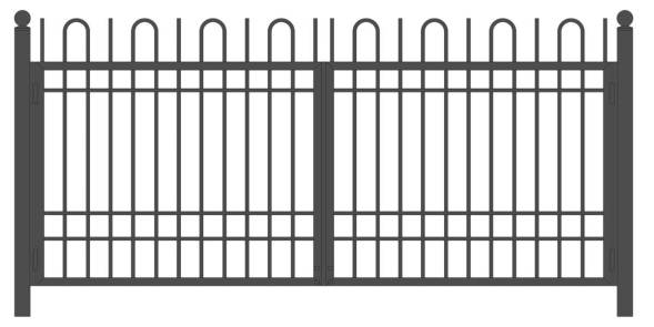 Распашные металлические ворота РВ-5, 4000x2000 мм