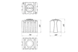 Емкость ЭВП 200л белая