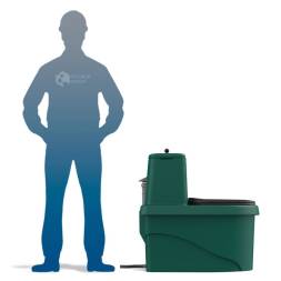 Торфяной биотуалет «РОСА» зеленого цвета