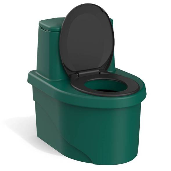 Торфяной биотуалет «РОСА» зеленого цвета