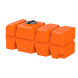 Емкость пластиковая горизонтальная для хранения воды и дизельного топлива с крышкой, 1000 л, оранжевый [TFG21000S1]