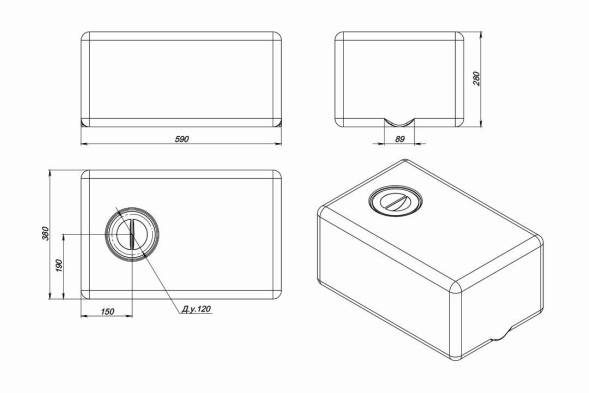 Емкость ЭВП 50л белая