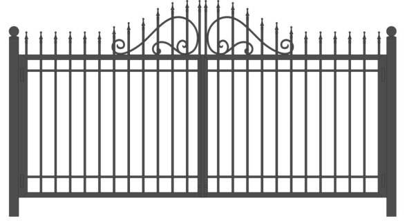 Распашные металлические ворота РВ-8, 4000x2000 мм