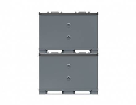 Крупногабаритный разборный пластиковый контейнер Polybox, 1470х1140x1265 мм, серый [PolyBox900] 