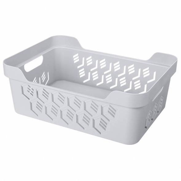 Ящик с крышкой универсальный Deluxe, 12л, светло-серый