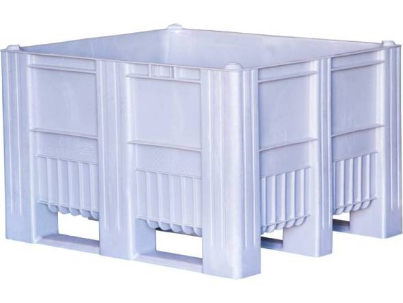 Крупногабаритный сплошной пластиковый контейнер на полозьях Big Box, 1200х1000х740 мм, красный [12001000740-00]