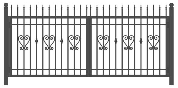 Распашные металлические ворота РВ-9, 4000x2000 мм