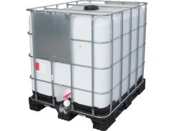 Еврокуб (IBC-контейнер) с краном на пластиковом поддоне, 1000 л, белый [UC 1000 пп]
