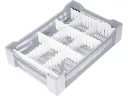 Ящик пластиковый морозостойкий перфорированный, 600x400x135 мм, 32,4 л, белый [119 м]