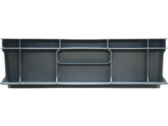 Ящик пластиковый сплошной, 600x400x120 мм, 22 л, серый [704.03.02]