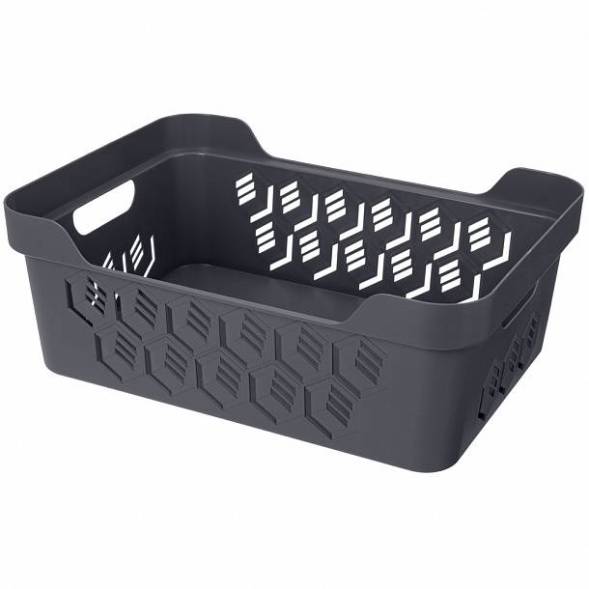 Ящик с крышкой универсальный Deluxe, 12л, серый