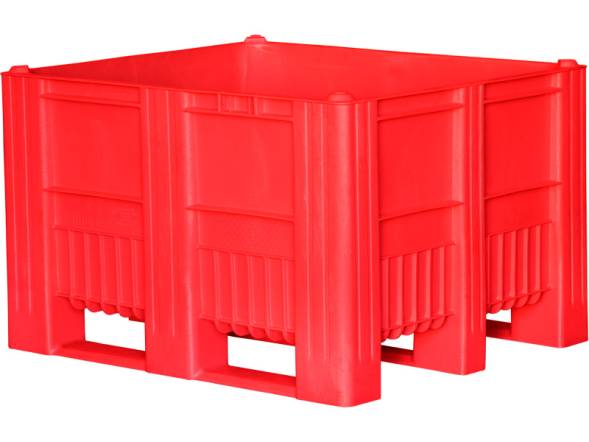 Крупногабаритный сплошной пластиковый контейнер на полозьях Big Box, 1200х1000х740 мм, белый [12001000740-00]