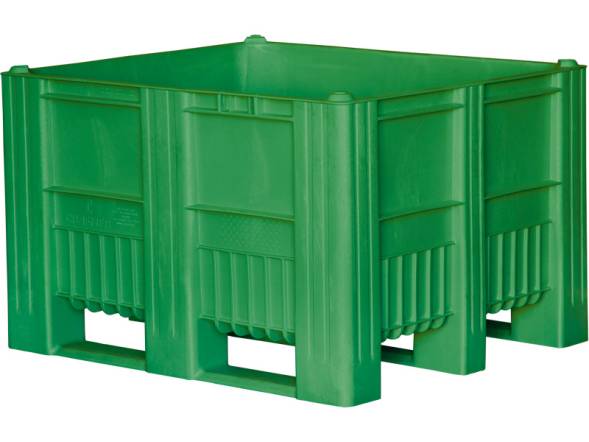 Крупногабаритный сплошной пластиковый контейнер на полозьях Big Box, 1200х1000х740 мм, белый [12001000740-00]