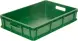 Ящик пластиковый сплошной, 600×400×120 мм, 22 л, зелёный [704.03.01 м]