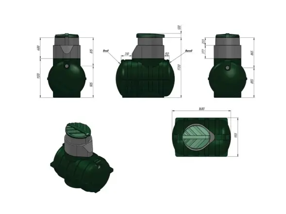Септик &quot;Rostok&quot; Дачный с насосным отсеком