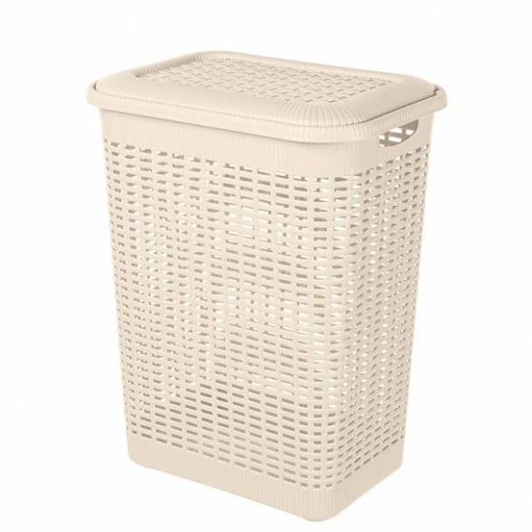Корзина для белья 30л, бежевый