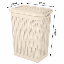 Корзина для белья 30л, бежевый