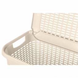 Корзина для белья 30л, бежевый