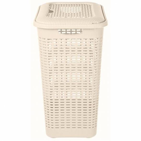 Корзина для белья 30л, бежевый