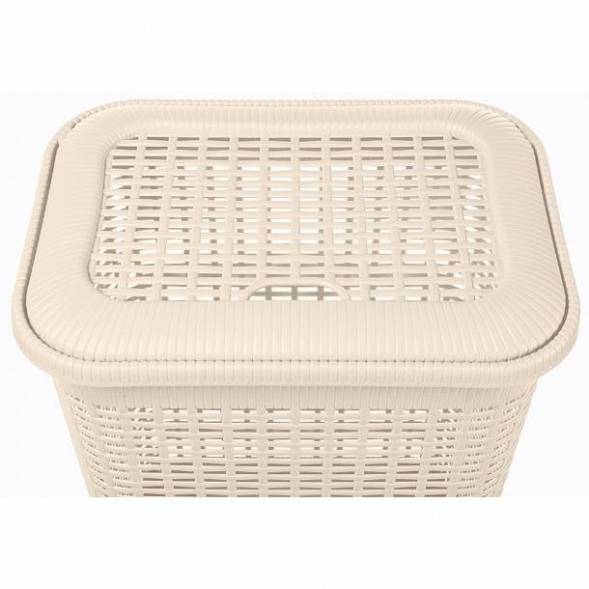 Корзина для белья 30л, бежевый