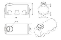 Емкость H 500 л синяя