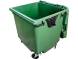 Пластиковый мусорный контейнер на колесах, 1100л, зеленый