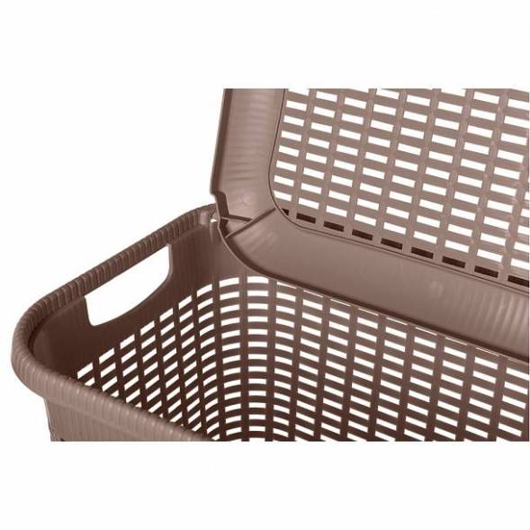 Корзина для белья 30л, коричневый