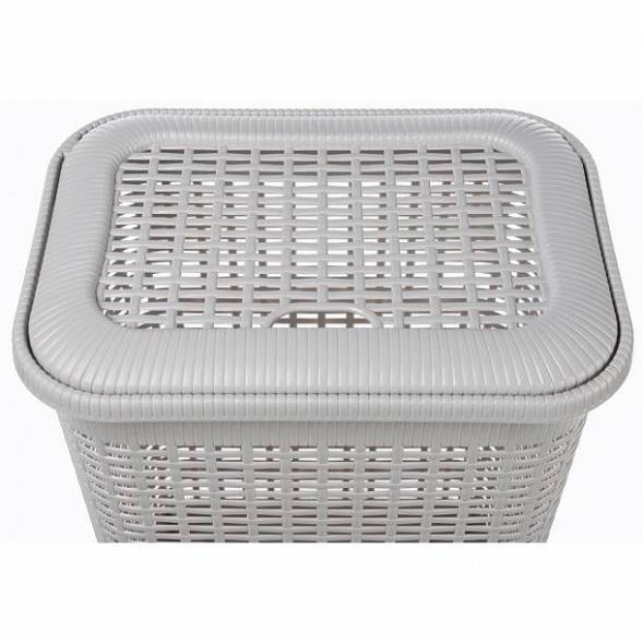 Корзина для белья 30л, светло-серый