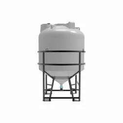 Емкость ЦКТ 5000 л с патрубком 160мм с фланцем белая в обрешетке