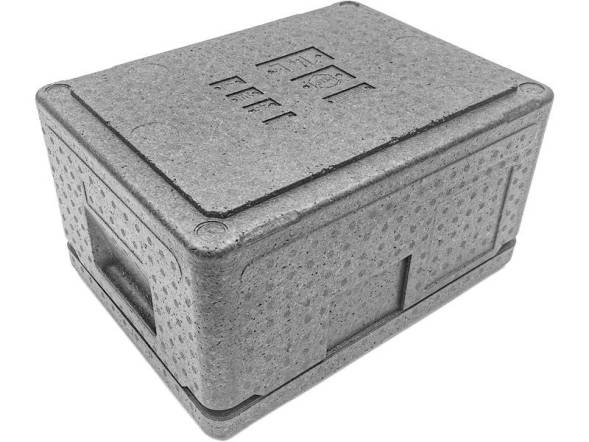 Термобокс пенополипропиленовый с крышкой STP Light, 400х300х220 мм, 14 л, 30 кг/м3