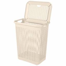 Корзина для белья 50л, бежевый