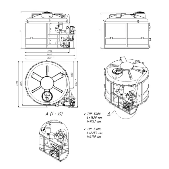 Комплекс насосный для СЗР/КАС 1275л/мин G3 на одну емкость TRF