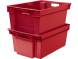 Ящик пластиковый сплошной, 600х400х250 мм, бордовый [125-2]