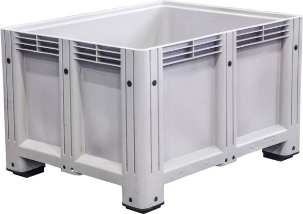 Крупногабаритный сплошной пластиковый контейнер на ножках Big Box, 1200x1000x760 мм, красный [12001000760-00]